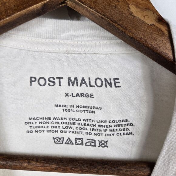 Post Malone Size XL Ivory Short Sleeve T Shirt NWOT - Picture 4 of 5